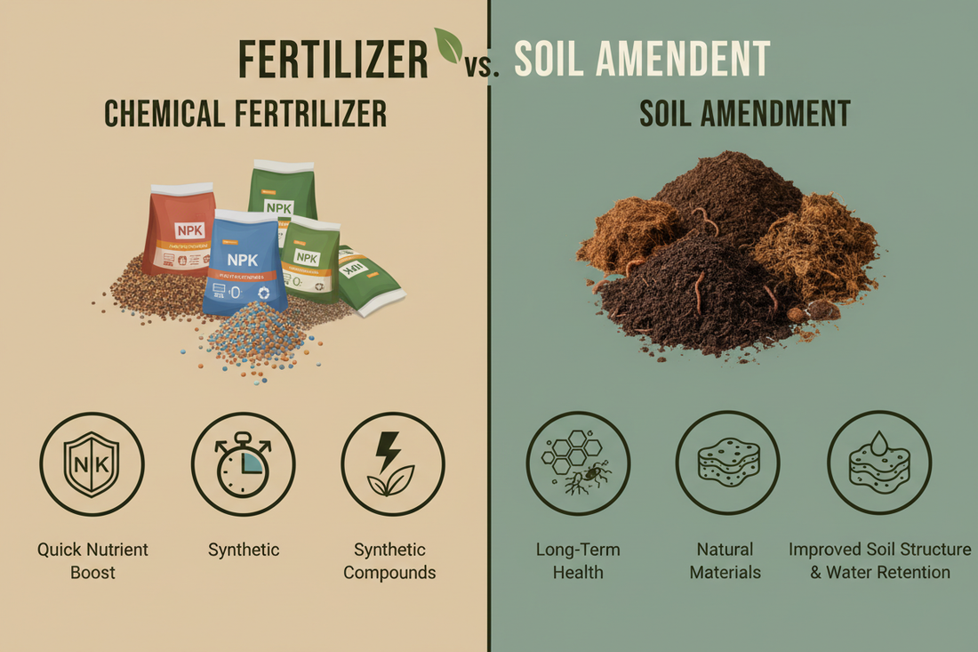 The Difference Between Fertilizer and Soil Amendment (And Why It Matters)